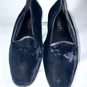 Miss Bergdorf Black Velvet Ballerina Flats. Made in Spain Size 8.5